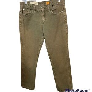 Pilcro And The Letterpress Anthropologie Olive Army Green Jeans Straight…